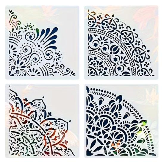Декоративный трафарет для рисования на стене, шаблоны, многоразовый пластиковый трафарет для рисования для футболки, дерева, сумки-тоут, DIY поделок, богемный домашний декор