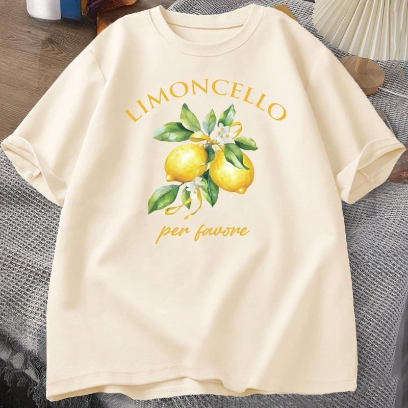 Летняя футболка Limon Унисекс Женская Футболка с принтом Limonchllo Повседневная Хлопковая Футболка с коротким рукавом Харадзюку Графические Футболки Одежда