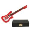 Electric Bass Brooch Handicraft Miniature Bass Model Red Rounded Corner Musical Instrument Brooch