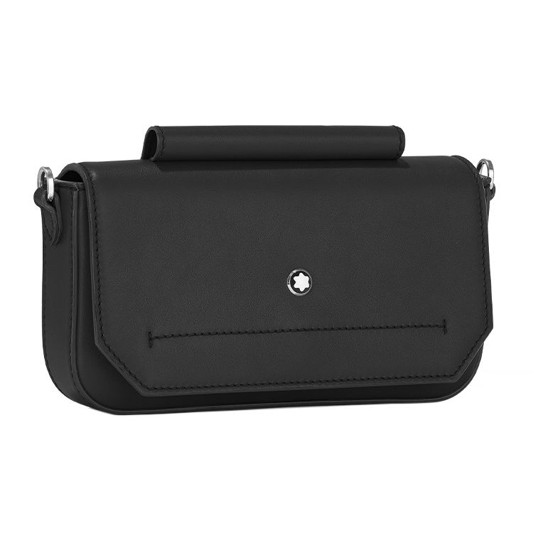 Montblanc Hexagonal White Star Detachable Adjustable Shoulder Strap Calfskin Notebook Bag Shoulder Crossbody Clutch Men bags Black 131237