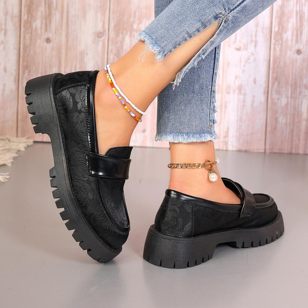 Women Sneakers New Low Top Round Head Loafers Waterproof Soft Leather Sneakers Women Solid Color Versatile Casual Designer Shoes