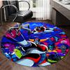 1pc UFO Robot Grendizer6 Design Printed Area Round Carpet for Bedroom Living Room Home Decor Rugs Mat Non Slip Mat Rug for Bedside