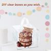 Transparent Cake Box Plastic Dessert Cupcake Packaging Box with Handle Wedding Birthday Party Supplies Gift Wrapping Decoration