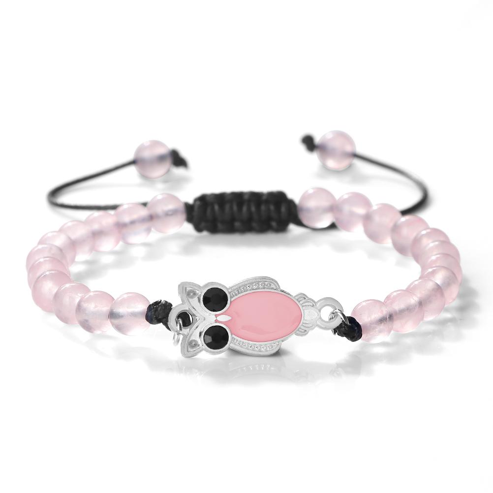 6 мм Кулон Сова Черный Матовый Браслет Для Мужчин Регулируемый Животное Шарм Браслет Бохо Готическая Бижутерия Идея Подарка Унисекс Изящный Аксессуар