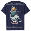 Funny Pigeon King Birds Graphic Tshirts Men Womens Fashion Casual Tshirt 100 Cotton Loose Oversized T Shirt