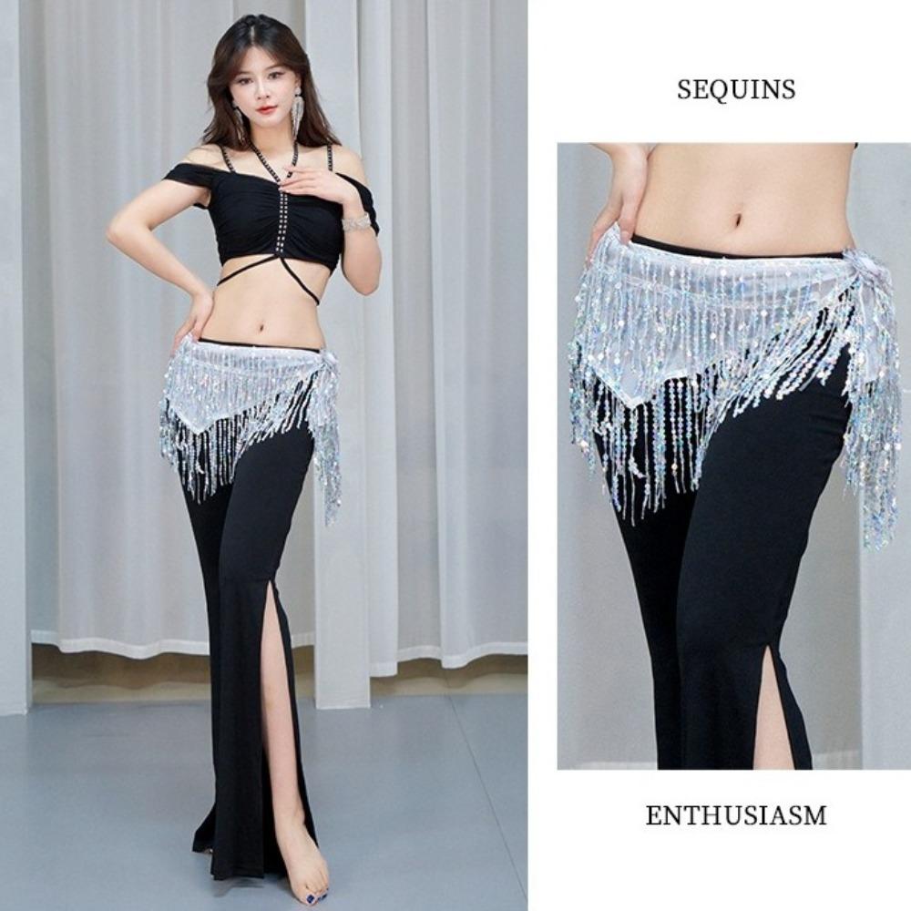 4 цвета пояс для танца живота с кисточками для женщин, пояс для танца живота, латиноамериканские танцоры