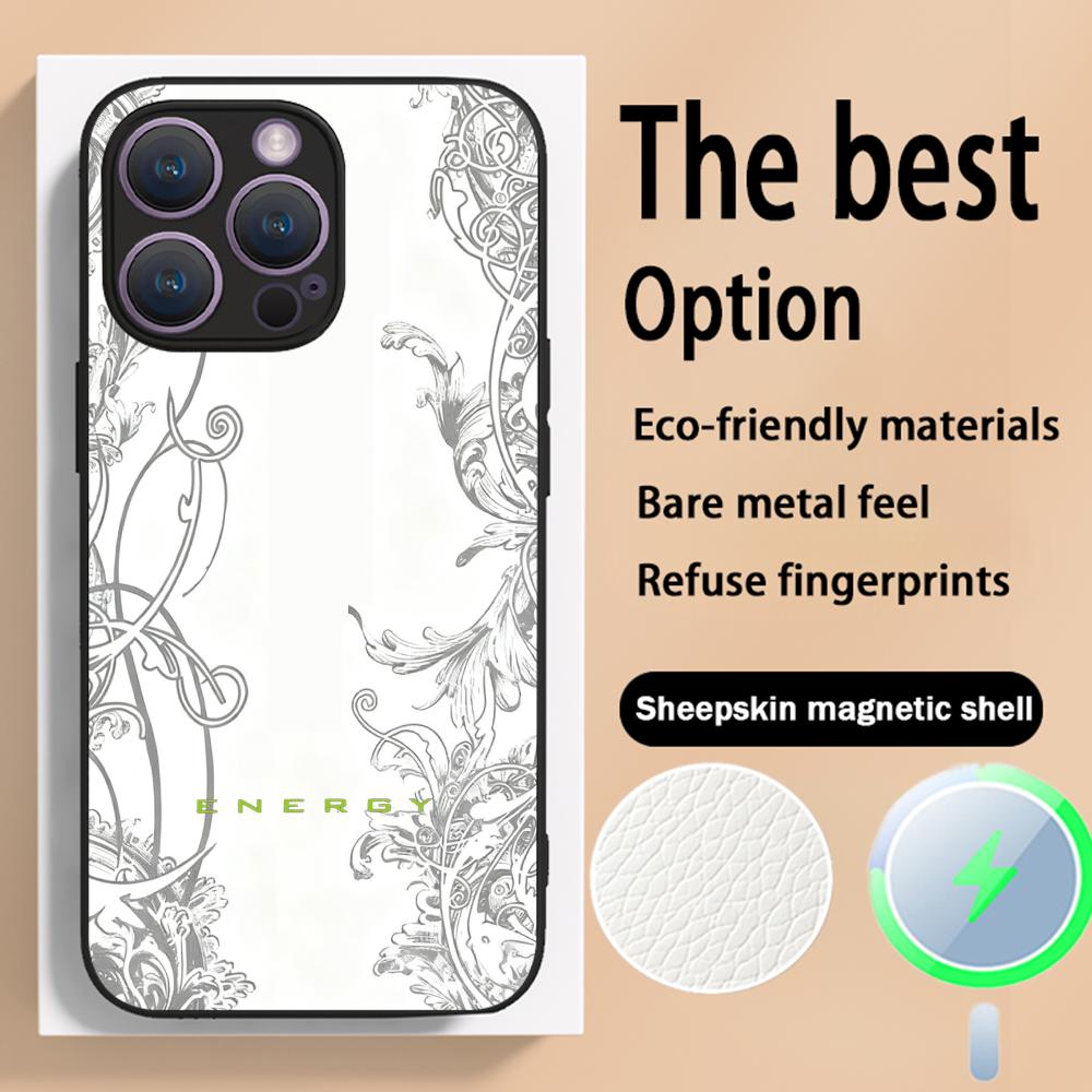 Чехол для телефона MonsterS Juice Drink Flavor E-energyS для iPhone 16 15 14 13 12 11 Plus Pro Max Высококачественный Роскошный Magsafe Овечья кожа