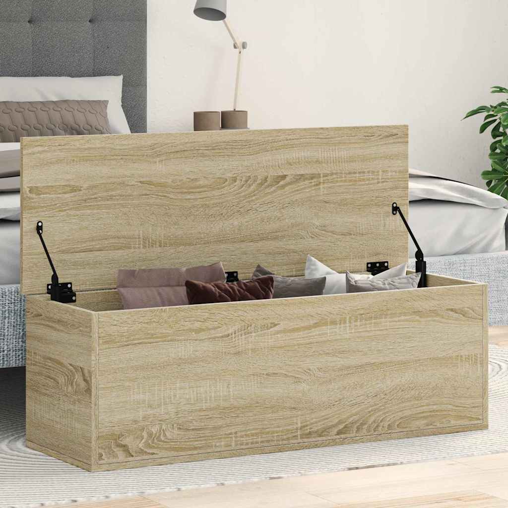 Vidaxl Skrzynia, Dąb Sonoma, 102X35X35 Cm, Materiał Drewnopochodny