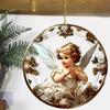 Angel Home Decoration, Transparent Round Listing Artwork, Holiday Garden Grille Party Pendant Gift, Pendant Interior Decoration Living Room Decoration