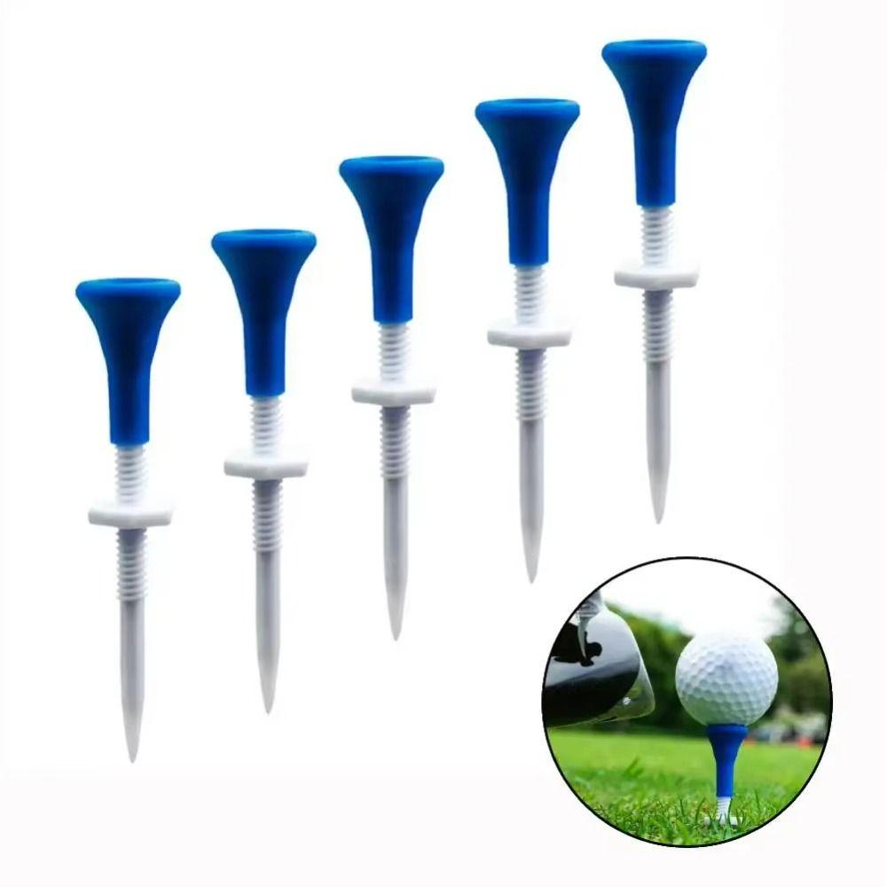 5Pcs Reusable Golf Ball Tees Adjustable Height Golf Training Rack Outdoor Sports Accessories