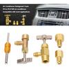 R134a Adapter Fitting Kit Refrigerant Self-Sealing & Puncture Style Can Valve Adapter- AC Freon Self Sealing Tap Fitting with Brass Convert & Core