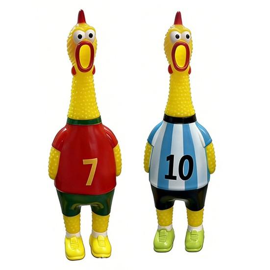 Screaming Chicken Toy for Dogs Rubber Squeaky Chicken 12.6 Inch Detachable Design Loud Scream Sound Stress Relief Prank Novelty Toy for Adults
