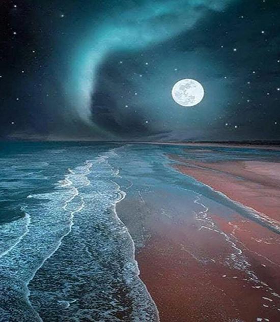 RUOPOTY Paint By Numbers Moon Scenery Unique Gift Home Decoration Picture By Number Sea Acrylic Drawing On Canvas