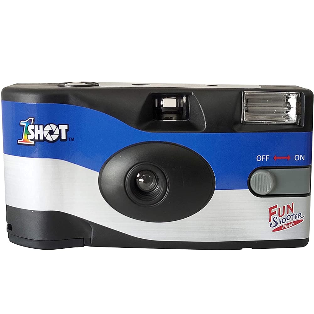 One-shot disposable camera with flash