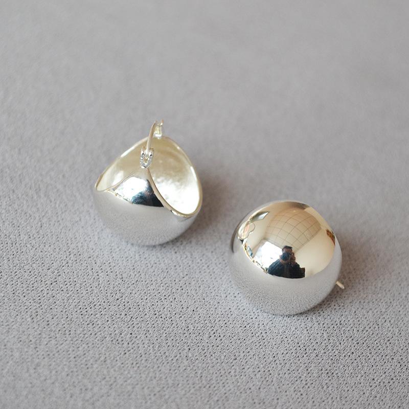 Серьги Celi Style Ретро Преувеличенные Полые Шары Простые Модные Темпераментные Латунные Позолоченные Серьги Женщины