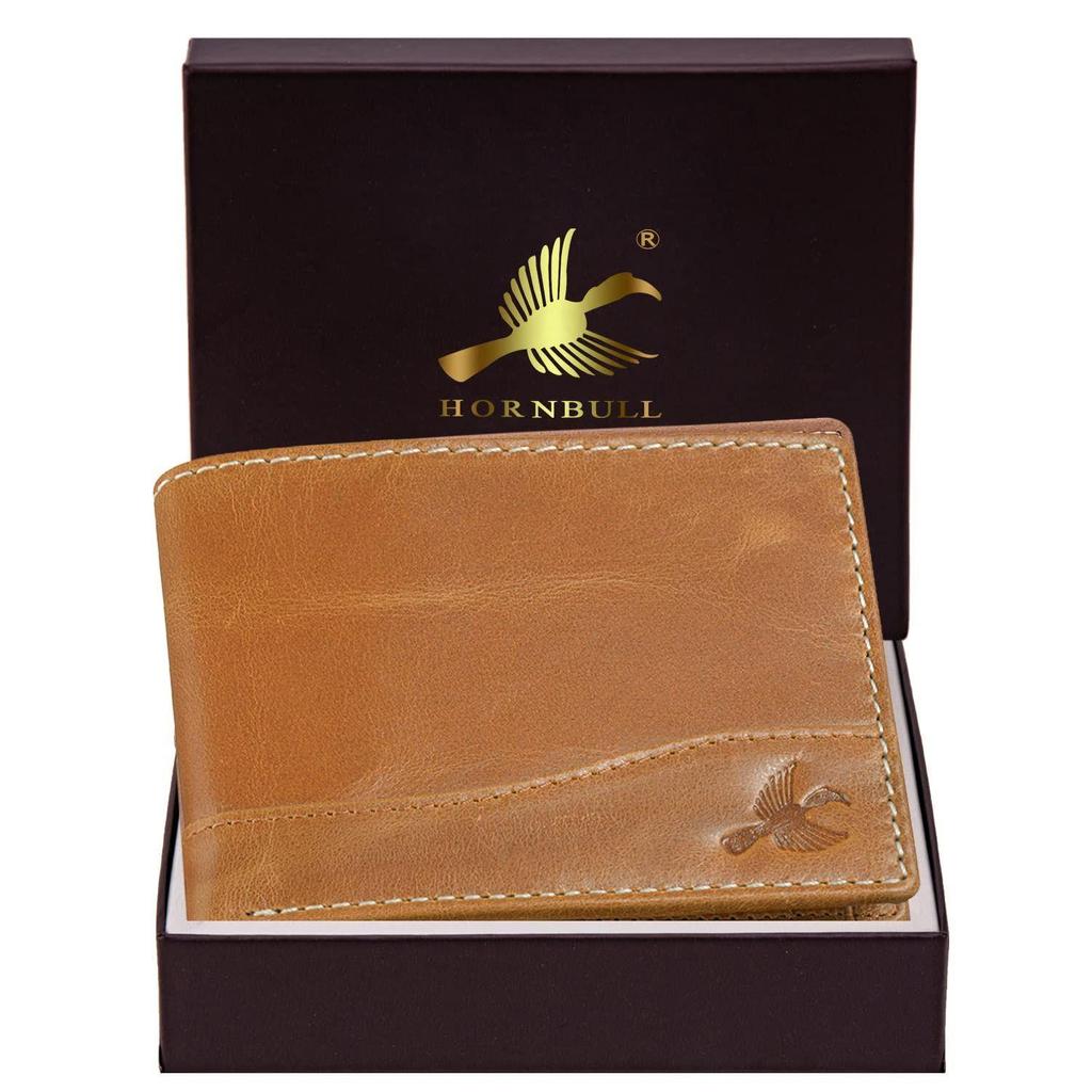 Мужской кожаный кошелек Buttler Tan с блокировкой RFID