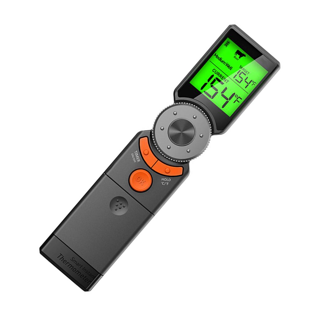 Термометр для мяса с нержавеющим зондом, водонепроницаемый пищевой термометр для приготовления пищи, выпечки, жидких конфет, гриля, барбекю, фритюрницы