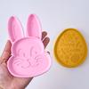 Рельефное яйцо Кролик Подставка для хранения Силиконовая форма DIY Пасхальный кролик Украшение Поделки Изготовление Гипс Смола Дисплейная пластина Формы для литья