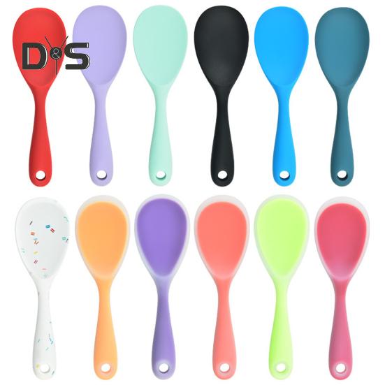 Ложка для риса, утолщенное подвесное отверстие, легко чистящаяся полупрозрачная силиконовая кастрюля, инструменты для приготовления пищи