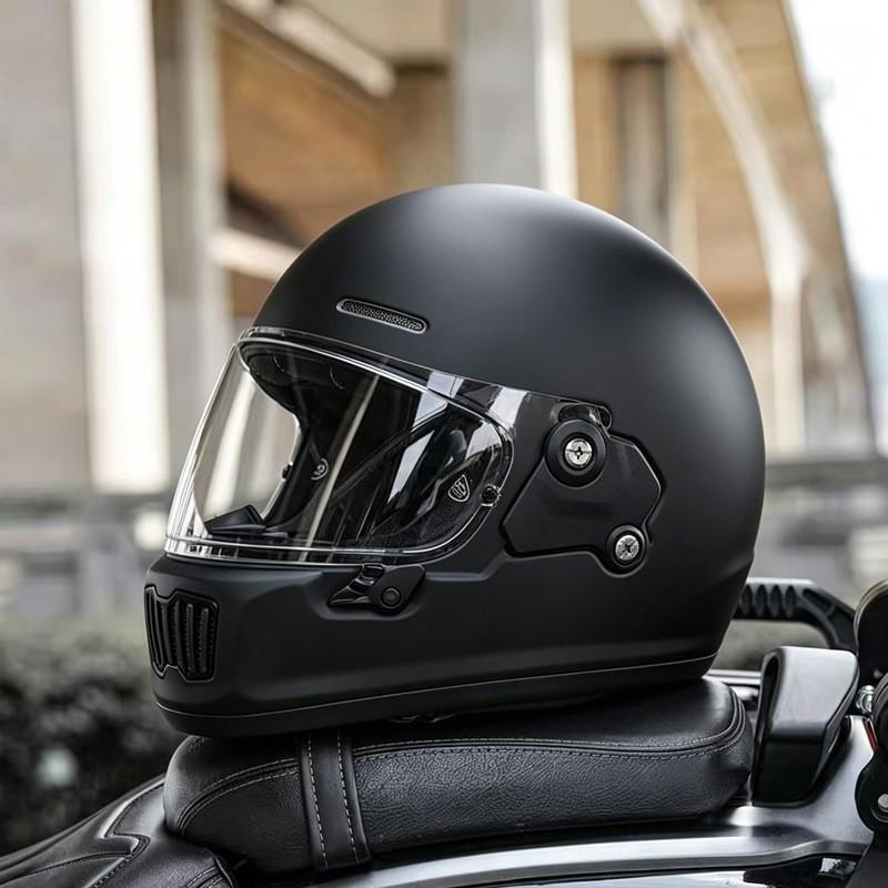 Retro Full Face Motorcycle Helmet Adult Commuter Electric Bike 3C Certified