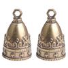 Felimoa Guardian Bell Brass Motorcycle Amulet Keychain Set of 2