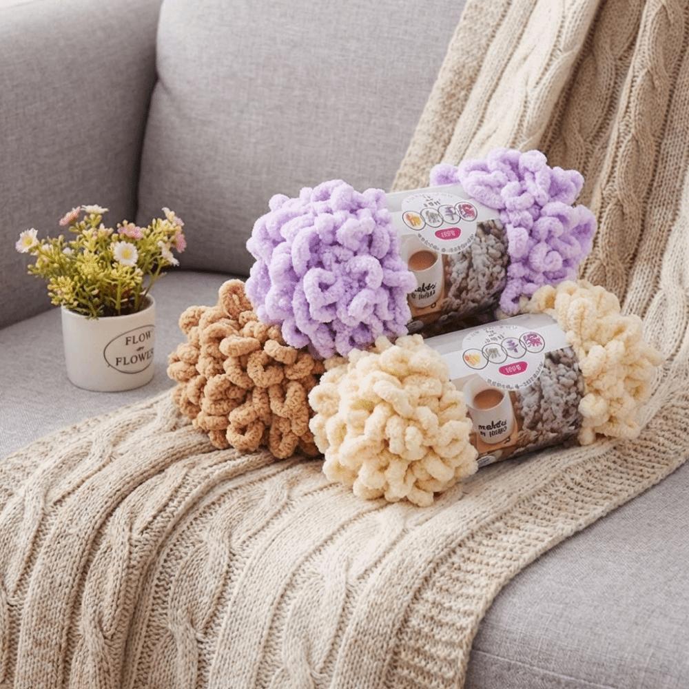 Multi-color Finger Circle Yarn 100g/Roll Hand Knitting Yarn Finger Loop Yarn Crochet Projects