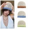 Thin Crochet Flower Hat Handmade Hollow Out Knitted Hat Cute Beanies Hat  Apparel Accessories