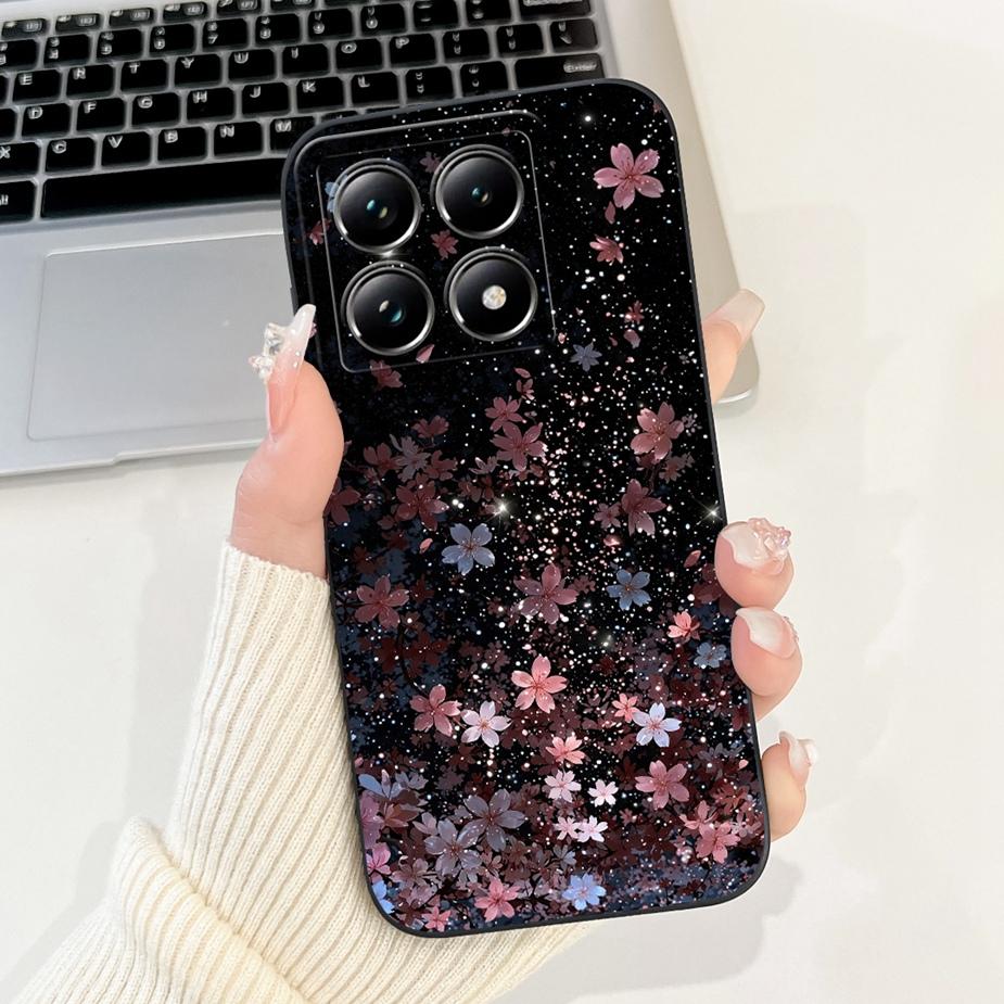 Чехол для Xiaomi 14T Pro Стильные Цветы Мультяшная Обложка Ударопрочный Мягкий ТПУ Чехол для Телефона Для Xiaomi Mi 14T Pro Mi14T 5G Fundas Coque