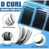 640Pcs 8-16mm Length Fake Eyelash Wispy Style DIY Lash Extension Kit 3D Faux Mink Lash  Easy Removal