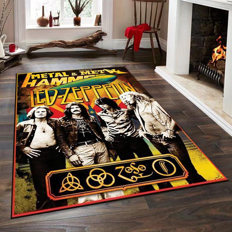 Ковер с рисунком Led-Zeppelin 15 размеров для гостиной, коврик для ванной, креативный придверный коврик, ковер для спальни, домашний декор, украшение ковра для дома