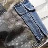 Men's Summer Printed Shorts Casual Breathable Shorts Denim Shorts Straight Slim Denim Shorts