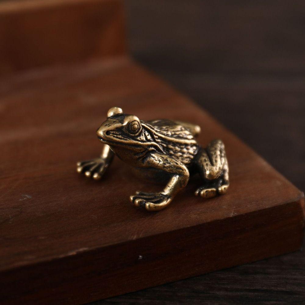 Small Copper Frog Copper Flower Skin Frog Tea Pet Water Frog Home Decor