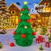 7.87FT With LED Light Xmas Inflatable Xmas Tree Toy Yard Lawn Party Decoration Christmas Home Supplies Ornaments Holiday Gifts