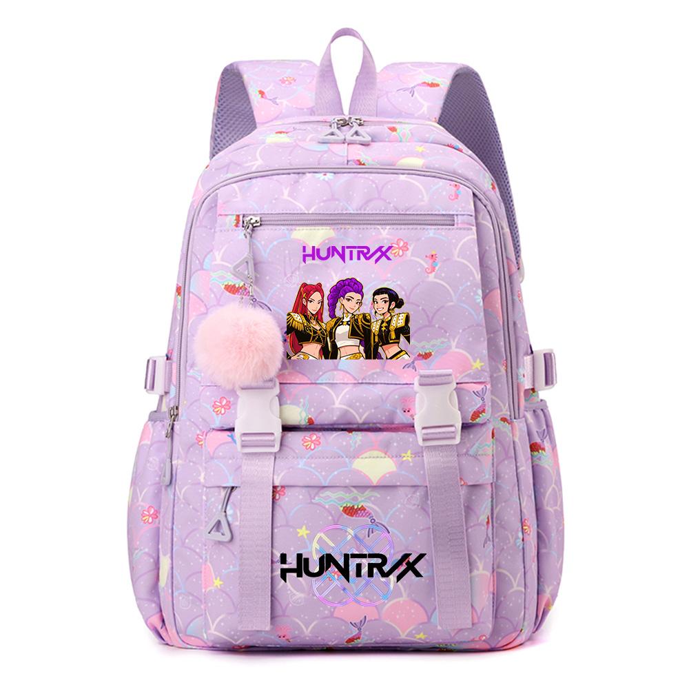 Anime K-Pop Demon Hunters Printed Backpack Large Capacity Waterproof Bookbag Student Boy Girl Schoolbag Outdoor Laptop Travel Bag Mochila