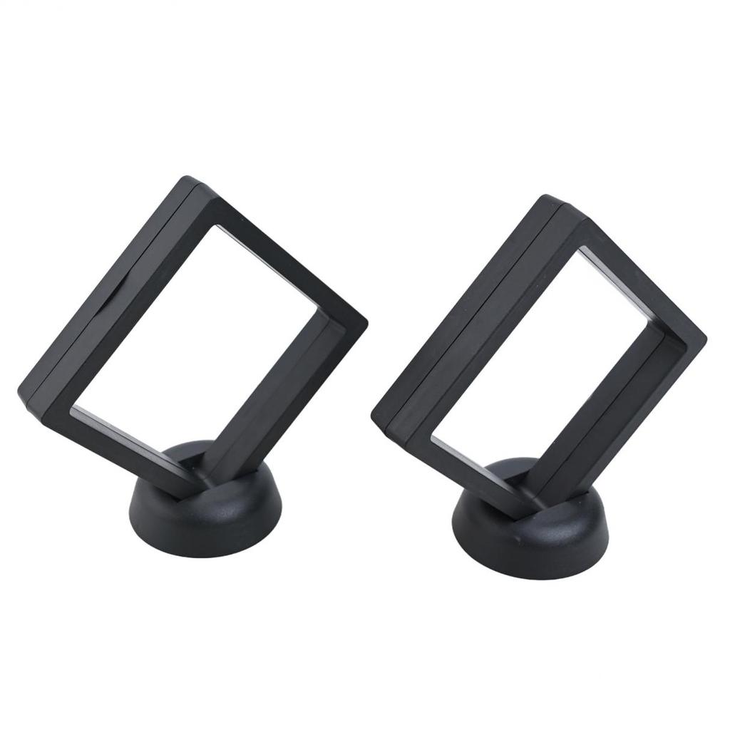 2 шт. 90*90 мм Черный 3D Плавающий Рамка для Демонстрации Монет Держатель Коробка Кейс Подставка