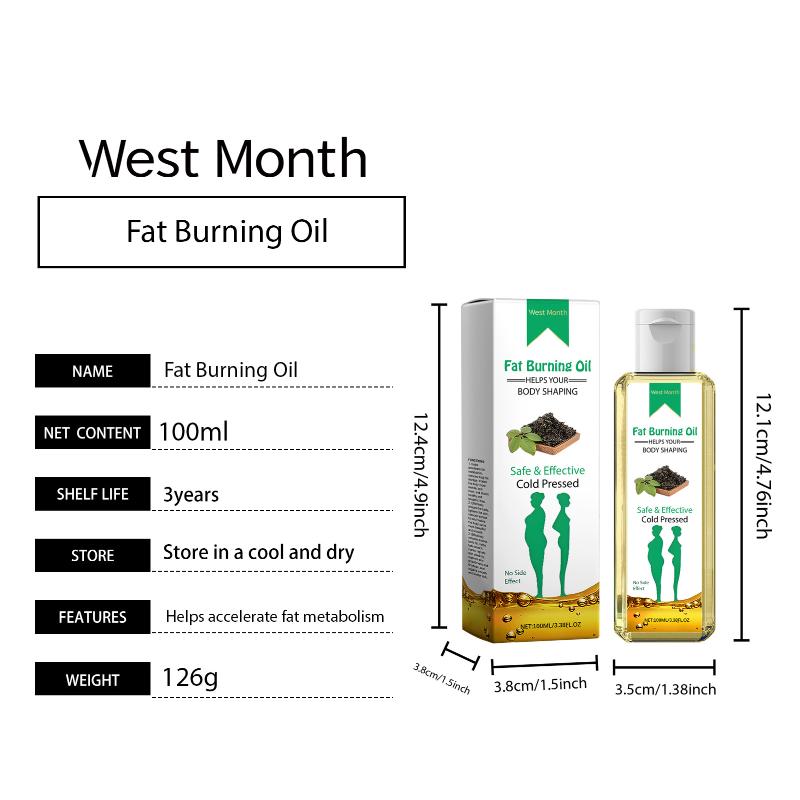 West&Month 100Ml  Body Oil Beauty Body Curve Sculpting Anti Cellulite Tighten Massage Nourish Slimming Body Care Oil