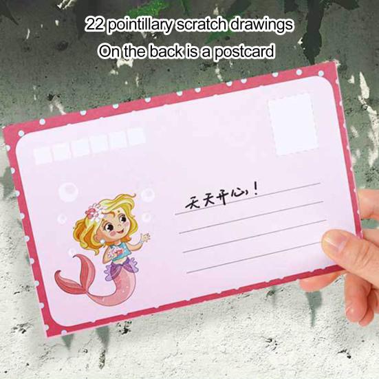 1 набор Squeegee Art Kids Paint Kit DIY Rainbow Scratch Painting Crafts