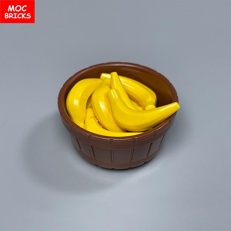 Нетоксичные кубики Moc Овощи Еда Фрукты Строительные блоки Городские Аксессуары Виноград Ананас Коробка Фермерская Сцена Игрушка Друзья Детские Игрушки