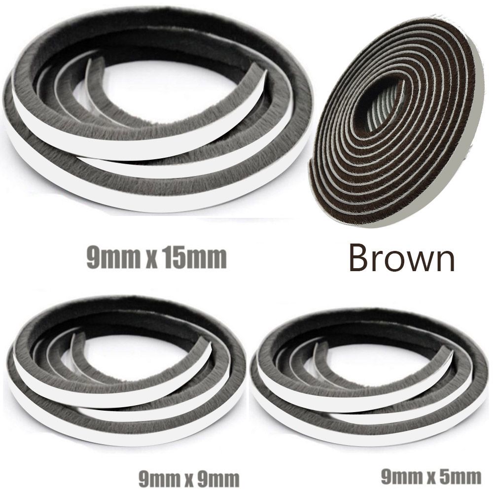 5M Wall Gadgets Door Strip Tape Self Adhesive Door and window seal Sealing Strip Pile Weatherstrip