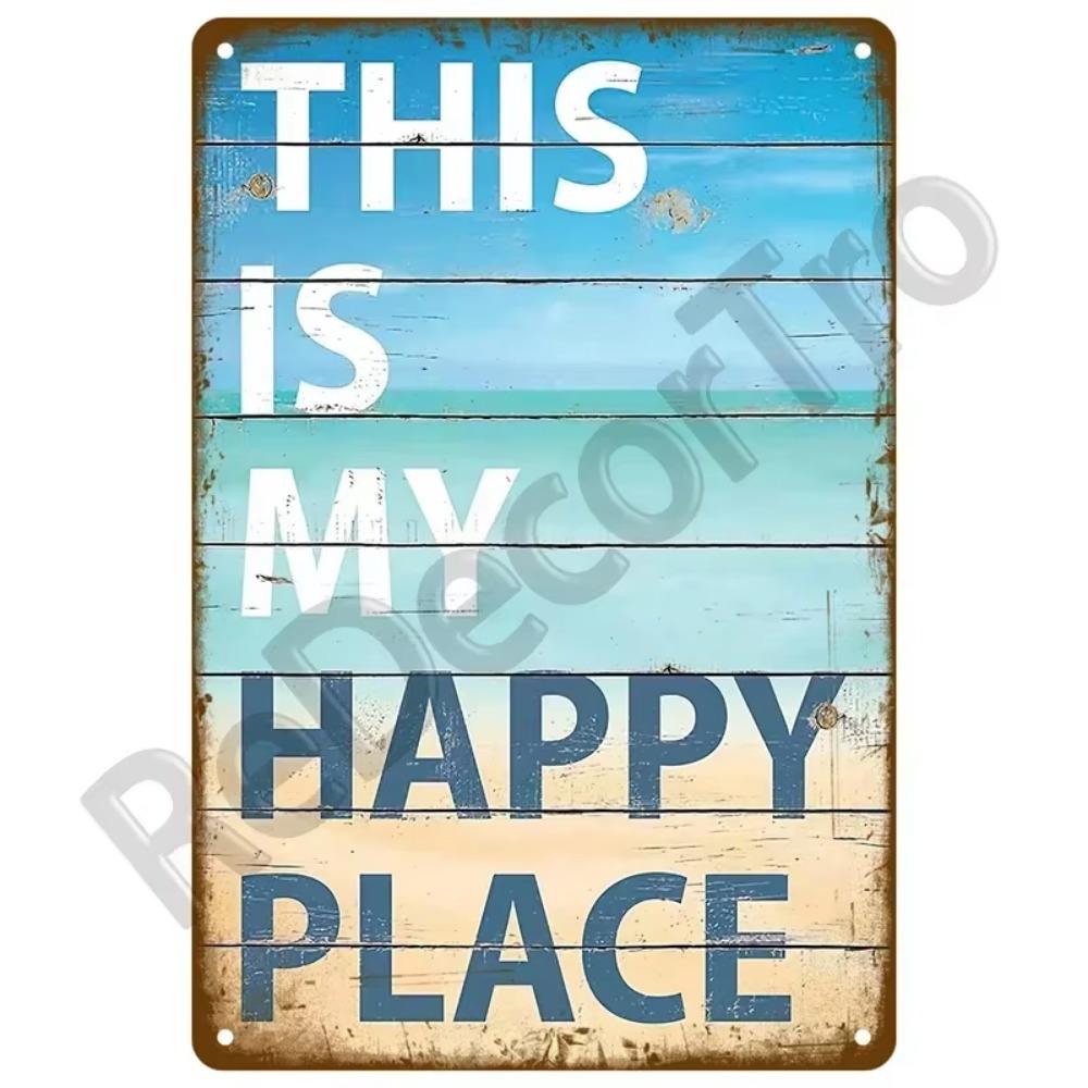 1PC Transform Your Space This Summer: 1PC Exquisite Vintage Metal Plaque, Perfect for Coastal Decor In Homes, Beach Bars & More