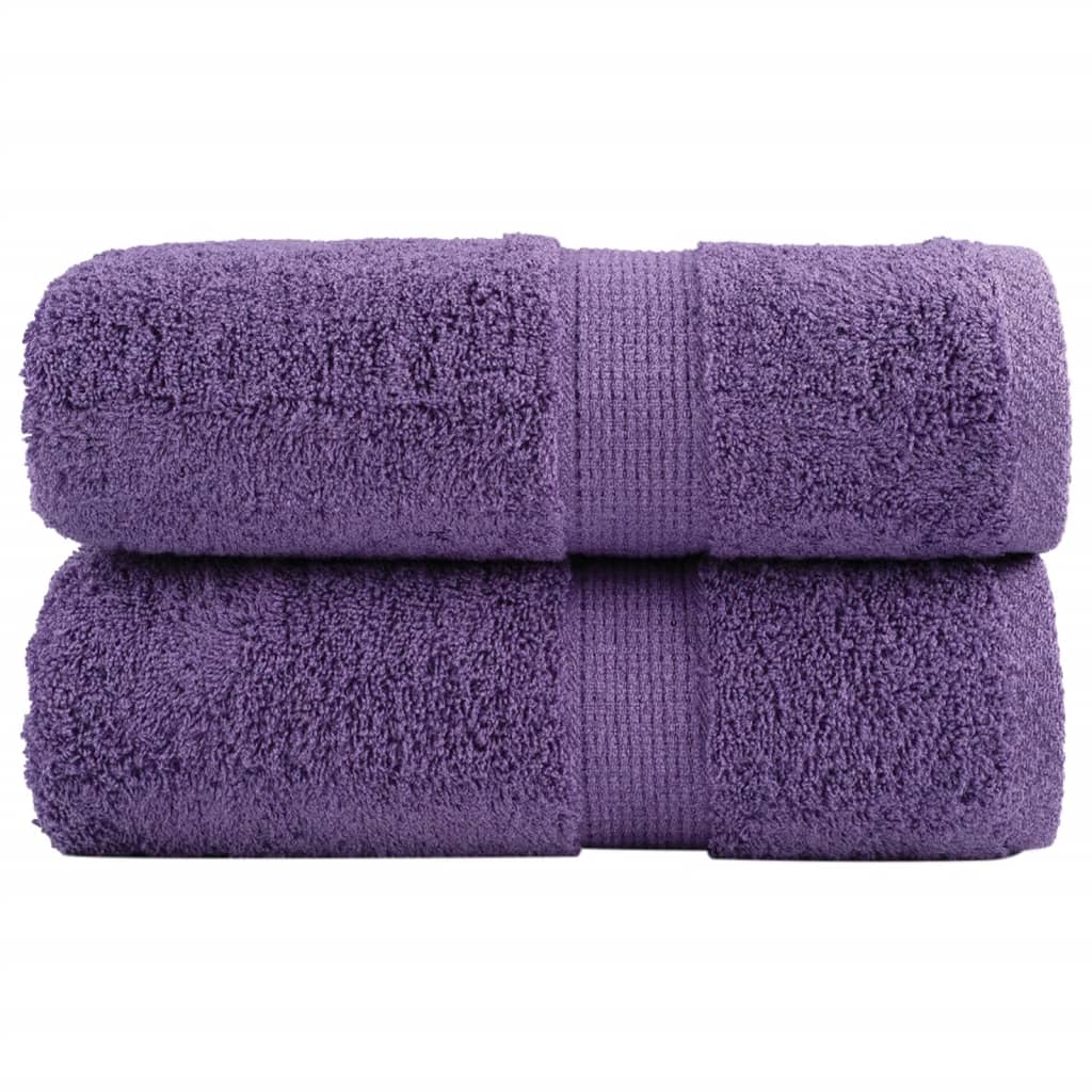 Premium Washcloths SOLUND 2 Pieces Purple 30 x 30 cm 600 g m²