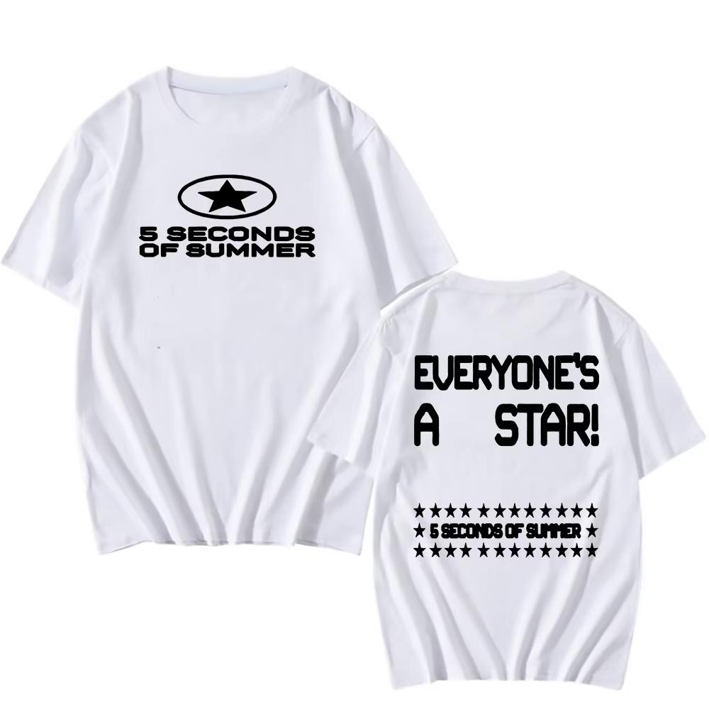 2026 Summer Oversized Tshirt Breathable Cotton Blend Y2k Star Letter Graphic Print Unisex Casual Streetwear Tshirt