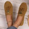 Fashionable New Comfortable Women's Shoes Spring and Autumn Elegant Solid Color Round Head Shallow Mouth Flat Flat Casual Shoes