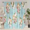 2 шт. - цветы - напечатанная занавеска - материал полиэстер - для спальни гостиной кабинета занавеска, препятствующая приватности