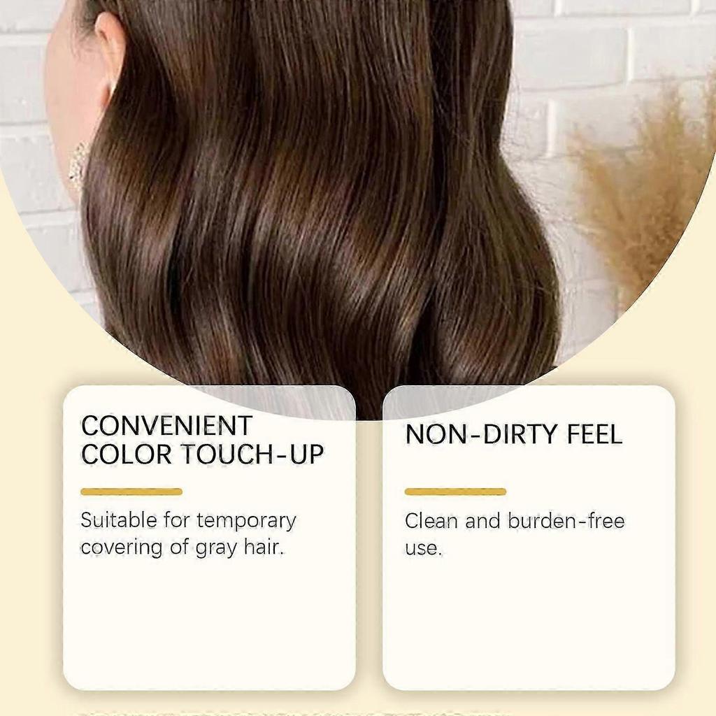 Dark Brown Hair Root Touch-Up Stick | Portable, Quick Grey Coverage for Natural, Fluffy Hairstyles | Easy, Safe, Travel-Friendly Hair Color Solution