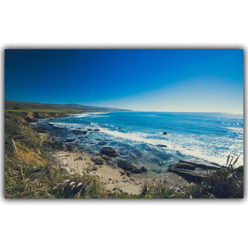 Летнее солнце и пляж, морские пальмы и горный пейзаж, настенная живопись, украшение для дома, фотографии, шелковый холст, плакат с принтом