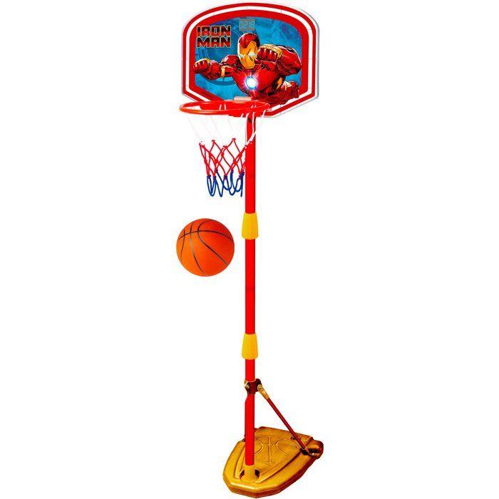 Panier de basket - MARVEL - Iron Man - Réglable avec sons et lumières - 100-160 cm