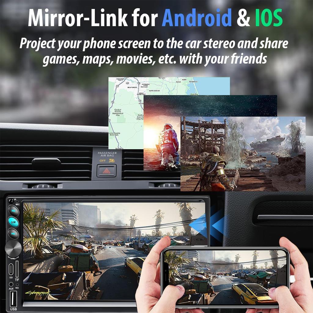 Carplay автомобильное радио 2din сенсорный экран автомобильный стерео Mp5-плеер с Bluetooth Mirrorlink USB 2 Din авторадио для универсального