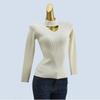 Autumn and Winter Half Turtleneck Cut Out Pure Color Knitting Sweater Pullover All-Matching Warm Tops Bottoming Shirt for Women Stylish