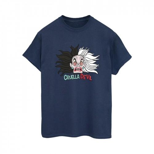 Disney Womens/Ladies 101 Dalmatians Cruella De Vil Crazy Mum Cotton Boyfriend T-Shirt